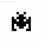 Space invaders alien, decals stickers