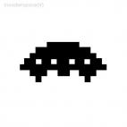 Space invaders alien, decals stickers