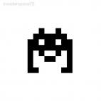 Space invaders alien, decals stickers