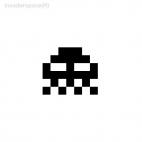 Space invaders alien, decals stickers