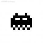 Space invaders alien, decals stickers