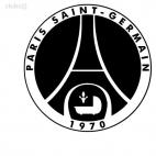 Paris Saint Germain PSG football team, decals stickers