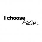 I choose McCain, decals stickers