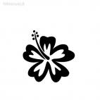 Hibiscus flower Hawaiian Tropical Flowers Hibiscuit, decals stickers