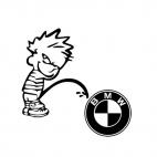 Pee on BMW, decals stickers