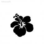 Hibiscus flower Hawaiian Tropical Flowers Hibiscuit, decals stickers