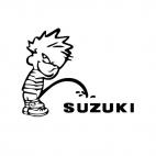 Pee on suzuki, decals stickers