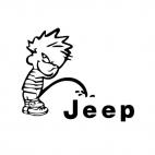 Pee on Jeep, decals stickers