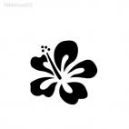 Hibiscus flower Hawaiian Tropical Flowers Hibiscuit, decals stickers