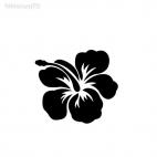 Hibiscus flower Hawaiian Tropical Flowers Hibiscuit, decals stickers
