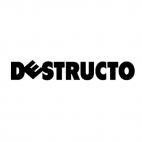 Destructo Skate surf snow, decals stickers