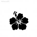 Hibiscus flower Hawaiian Tropical Flowers Hibiscuit, decals stickers