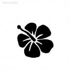 Hibiscus flower Hawaiian Tropical Flowers Hibiscuit, decals stickers