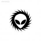 Alien ovni monster ET, decals stickers