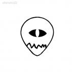 Alien ovni monster ET, decals stickers