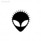 Alien ovni monster ET, decals stickers