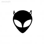 Alien ovni monster ET, decals stickers