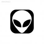 Alien ovni monster ET, decals stickers