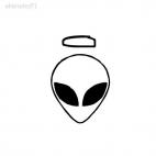 Alien ovni monster ET, decals stickers