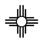 Zia sun symbol , decals stickers