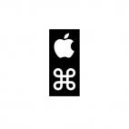 Mac Command Key 0.54 inches, decals stickers