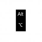 Mac Alt Option 0.54 inches, decals stickers