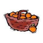 Basket overloaded of apples, decals stickers