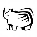 Rhinoceros, decals stickers