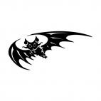 Bat with eyes and wings wide open, decals stickers