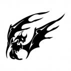 Bat with wings wide open, decals stickers