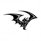 Bat with wings wide open, decals stickers