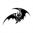 Bat with wings open, decals stickers