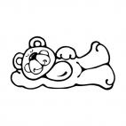 Bear sleeping, decals stickers