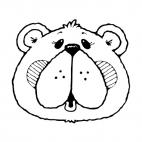 Bear face, decals stickers