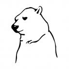 Polar bear face, decals stickers