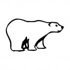 Side view of a polar bear, decals stickers