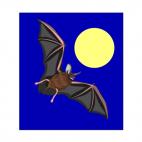 Bat flying at moonlight, decals stickers