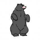 Angry bear standing up, decals stickers