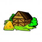 Barn and a haystack, decals stickers