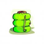 Green barrel, decals stickers