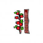 Branch with a measuring stick, decals stickers