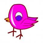 Pink bird, decals stickers