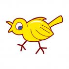 Yellow bird, decals stickers