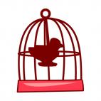Bird in a cage, decals stickers