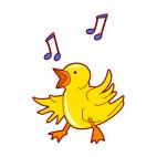 Bird singing, decals stickers