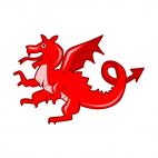 Red dragon, decals stickers