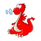 Red dragon, decals stickers