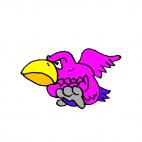 Angry pink bird, decals stickers