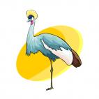 Crested crane, decals stickers