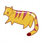 Orange and purple cat, decals stickers